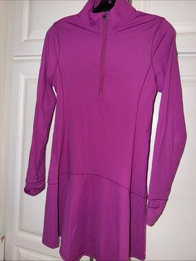 GREYSON Magenta Long Sleeve Athletic Dress With Undershorts